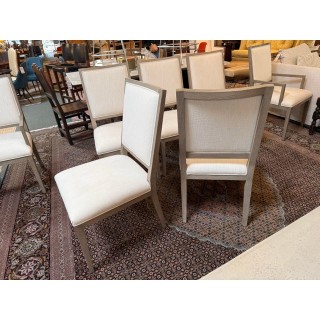 Linen Van Thiel for Restoration Hardware Linen Dining Chairs, Set of Eight For Sale - Image 8 of 12