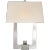 Edwin Double Arm Sconce in Crystal and Polished Nickel with Silk Shade Designer: Chapman & Myers Height: 19" Extension:...