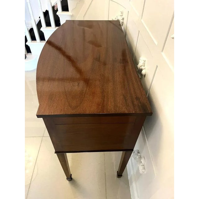 Small Victorian Mahogany Bow Fronted Sideboard, 1880s For Sale - Image 4 of 8