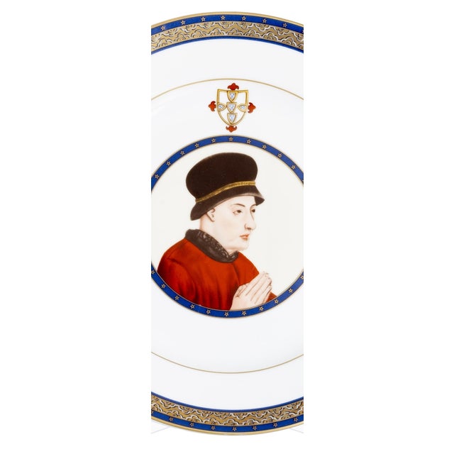 Ceramic King Joao I Plate in Porcelain For Sale - Image 7 of 8