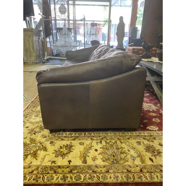Contemporary Timothy Oulton Matador Leather Modern Sofa For Sale - Image 3 of 13