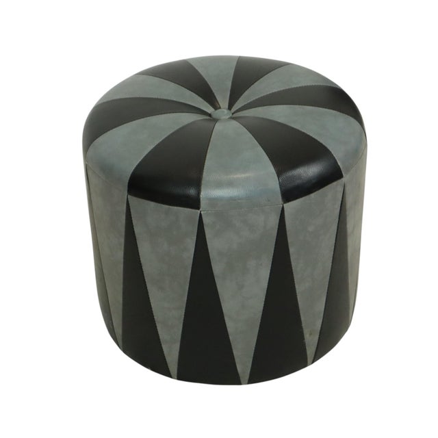 Vintage Round Pouf, 1960s For Sale - Image 6 of 14