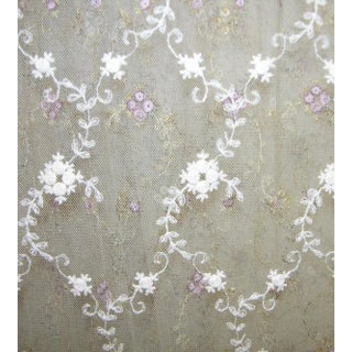 The House of Scalamandré Florinette Sheer Fabric, Ecru For Sale