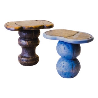 Cell European Cherry Bedside Tables by Marco Calhau, Set of 2 For Sale