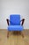 Vintage Loft Lounge Chair with Blue Cornflower Velvet Upholstery, 1970 For Sale - Image 3 of 12