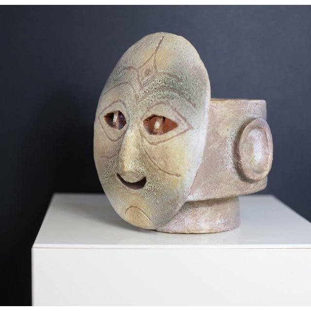 Ceramic Anthropomorphic Candleholder, 1970s For Sale - Image 3 of 13