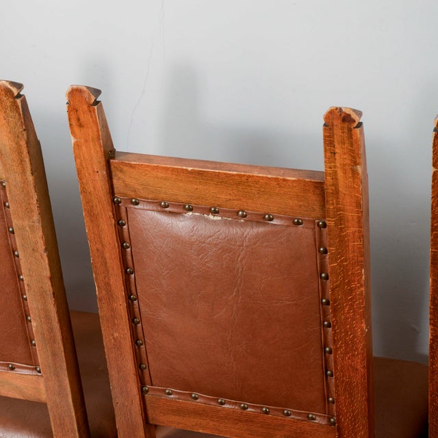 Wooden and Imitation Leather Folder Chairs, Set of 6 For Sale - Image 17 of 18