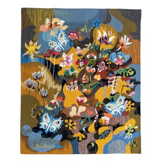 Modern French Matinal Tapestry by Bluteau for Aubusson, 1960s For Sale