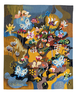Modern French Matinal Tapestry by Bluteau for Aubusson, 1960s