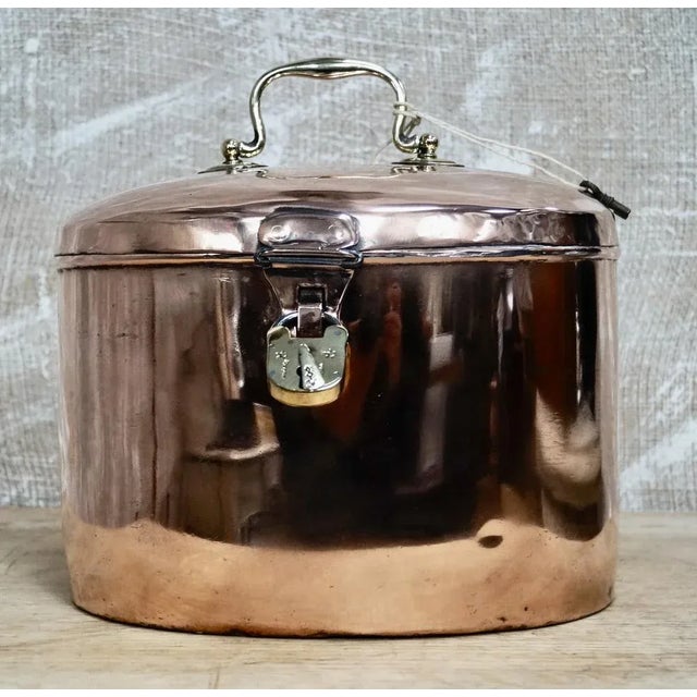 Victorian Copper & Brass Hat Tin For Sale - Image 11 of 11