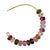 Modern Rainbow Tourmaline Half Moon Hoops, Pair For Sale - Image 3 of 6