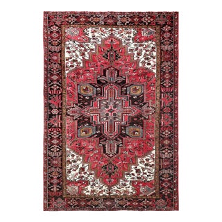 1960 Red Vintage Bohemian Persian Rug For Sale