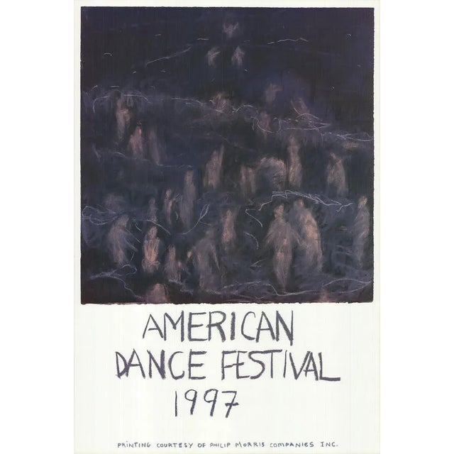 1997 Jennifer Bartlett 'American Dance Festival 1997' Abstract Purple & Blue Offset Lithograph For Sale - Image 4 of 4