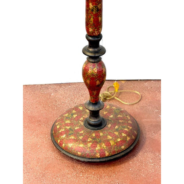 Frederick Cooper Kashmiri Polychrome Lacquer Floor Lamp, Circa 1970s For Sale - Image 14 of 18