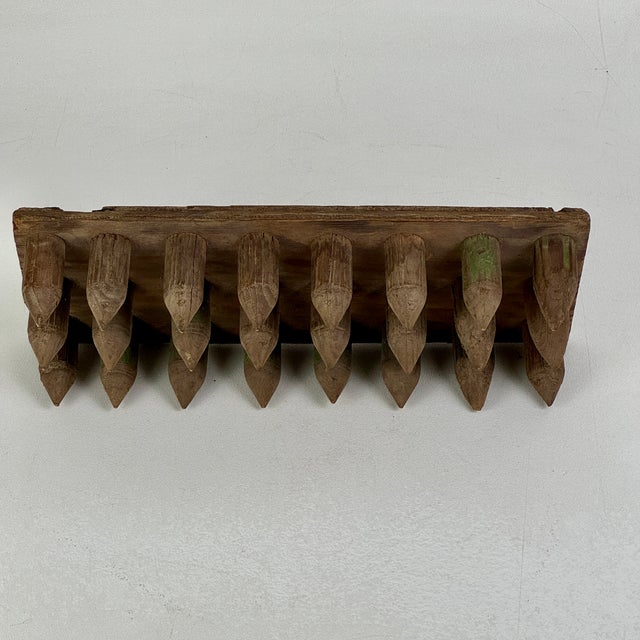 Antique 24 Count Wooden Multi Seed Tray Dibber (Seed Piercer) For Sale - Image 4 of 6