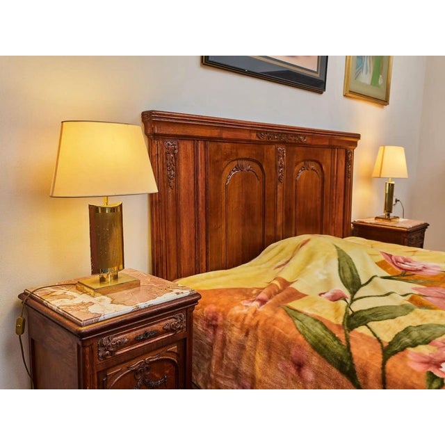Pair of table lamps from Italy from around 1970. Elegant vintage design with typical features of Italian modernism of the...