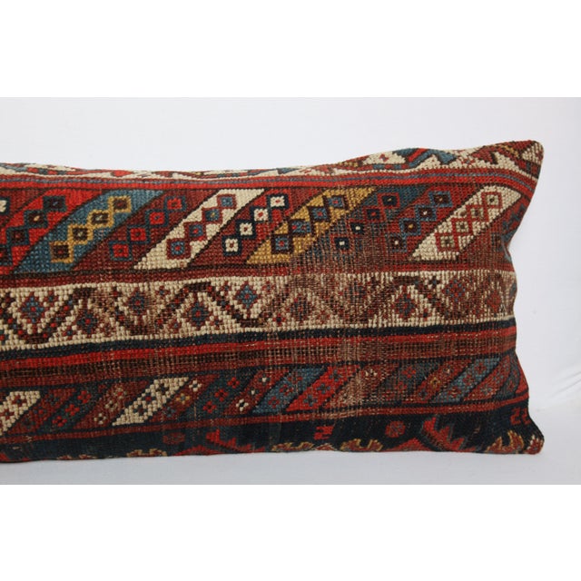 Authentic Handmade Decorative Lumbar Rug Pillow Cushion Cover -16'' X 47'' For Sale In Tampa - Image 6 of 10