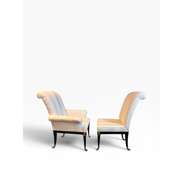 1980s 1985 Mastercraft Neoclassical Style Dining Chairs - Set of 6 For Sale - Image 5 of 14