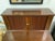 20th Century reproduction Hepplewhite secretary desk. Petite scale, detail pulls, accordion door for closed storage of...
