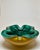Mid 20th Century Mid 20th Century Emerald Green & Yellow Murano Attributed Glass Dish/Ashtray For Sale - Image 5 of 6