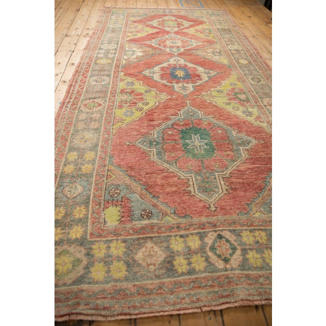 1980s Vintage Distressed Oushak Rug Runner - 5'4" x 11'3" For Sale - Image 5 of 11