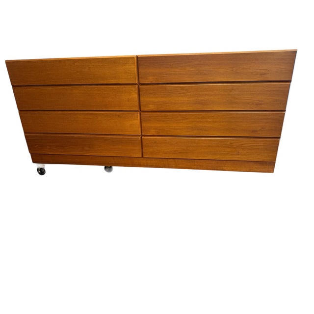 1970s Danish Teak Long Chest Vitre of Denmark For Sale - Image 11 of 12