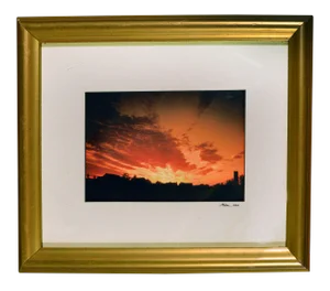"Dance of the Fire in the Sky" Contemporary Landscape Photograph, Framed