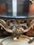 Traditional Hand-Carved Indonesian Bronze Console Table W/ Dark Top $1,575 For Sale - Image 3 of 3
