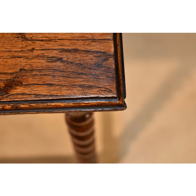 Wood Edwardian Oak Side Table From England, Circa 1900 For Sale - Image 7 of 7
