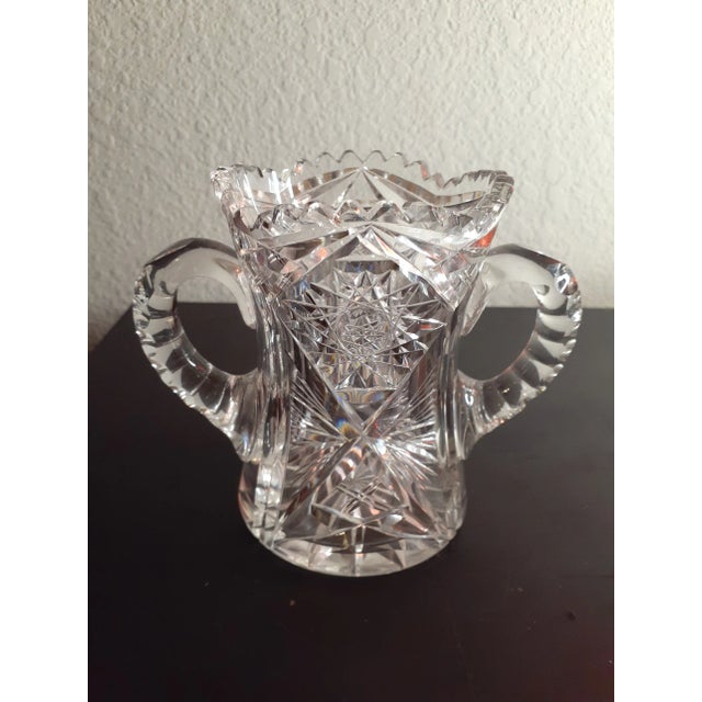 Art Deco 1920s American Brilliant Cut Glass Tea Set- 3 Pieces For Sale - Image 3 of 6