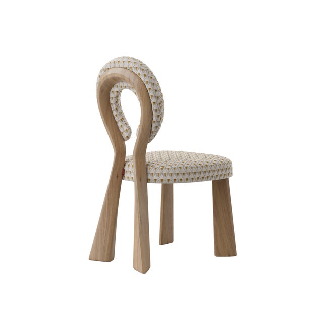 Contemporary Mary Dining Chair with Lacquered Legs by Ottiu For Sale - Image 3 of 5