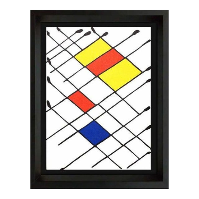 Alexander Calder Original Lithograph, 1966 W/Custom Frame For Sale