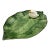 Vintage Bassano Italy Majolica Leaf Platter White Bird For Sale
