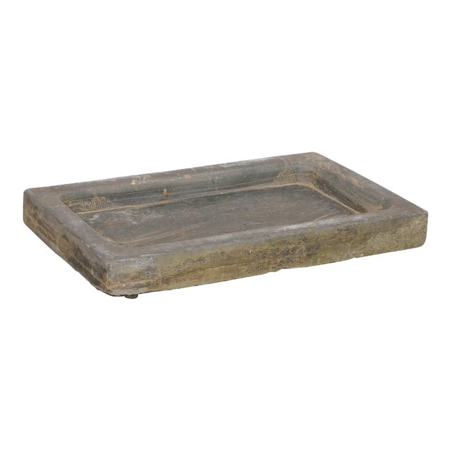 Antique Portuguese Stone Sink, 3 ft Wide For Sale