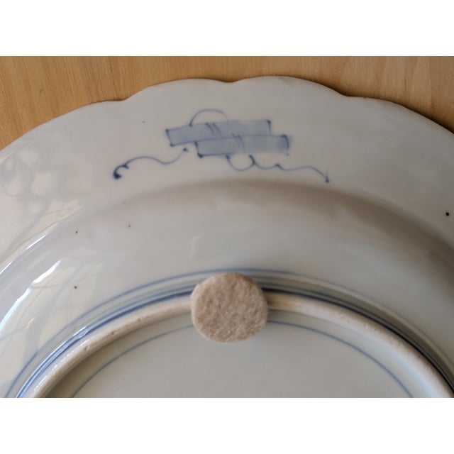 Ceramic A Large Antique Imari Porcelain "Seven Sages" Plate (12 Inch) For Sale - Image 7 of 8