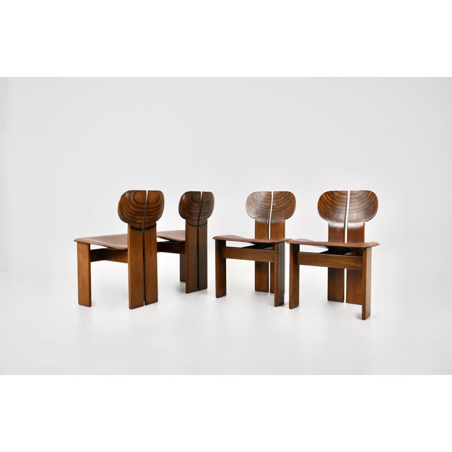 Africa Dining Chairs attributed to Afra & Tobia Scarpa for Maxalto, 1975, Set of 4 For Sale - Image 15 of 15