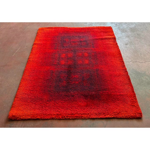 Vintage Desso Rug in Red, 1970s For Sale - Image 6 of 6