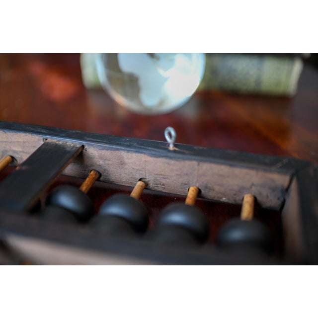 Brown Large Vintage Chinese Wooden Abacus With Metal Accidents For Sale - Image 8 of 16