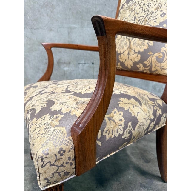 Set of 12 Custom Federal Style Mahogany Dining Chairs With Inlay by Johns Congdon (10 Side, 2 Arm) For Sale - Image 15 of 17