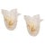 Gold Large Murano Glass Wall Sconces in the style of Venini, Italy, 1970s, Set of 2 For Sale - Image 8 of 8