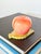 Vintage Italian Alabaster Peach Apple Photo or Notepad Stand For Sale In Dallas - Image 6 of 9