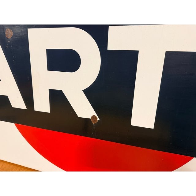 Mid-Century Modern Vintage Martini Vermouth Sign in Enameled Metal, 1960s For Sale - Image 3 of 8