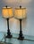 Metal Late 20th Century Neoclassical Laurel Column Table Lamps, Pair For Sale - Image 7 of 12