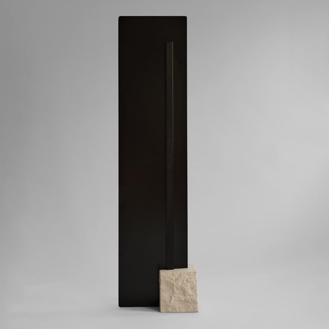 Contemporary Mirror in Limestone and Glass Sculptural Design by Tommy Hyldahl For Sale - Image 3 of 8