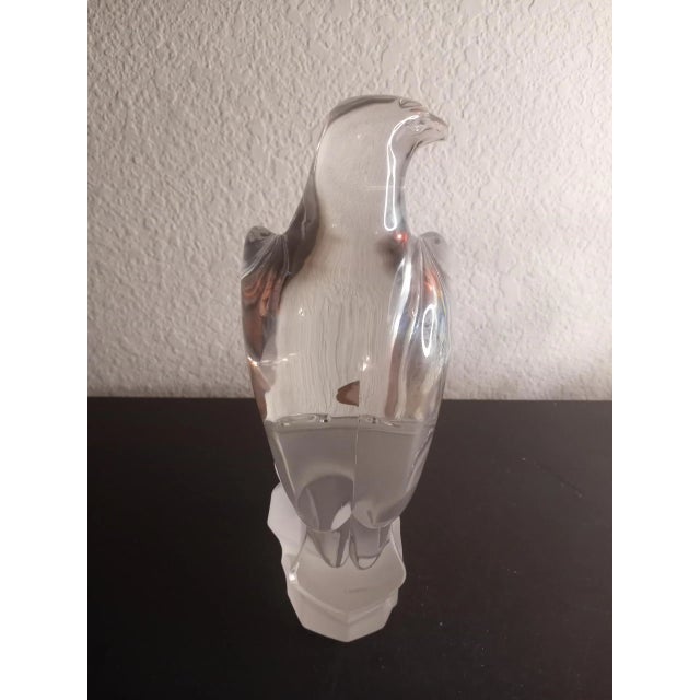 1980s Bleinristall Germany Clear Crystal Eagle Figurine For Sale - Image 4 of 8