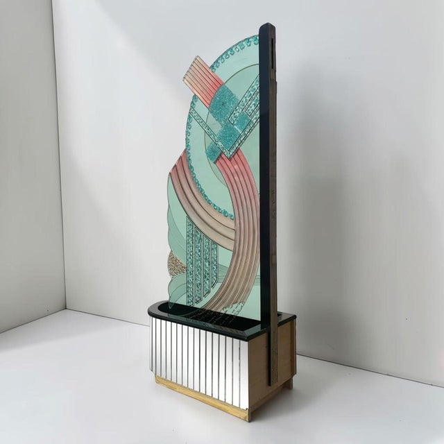 1990s Giz Studio Massive Art Deco Glass Floor Sculpture For Sale - Image 4 of 13