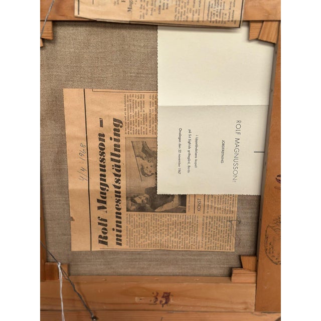 Rolf Magnusson, Muted Landscape, 1950s, Oil on Canvas, Framed For Sale - Image 6 of 18