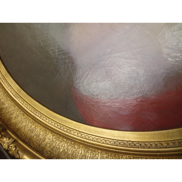 Textile Mid-19th Century Ladies Portrait in Period Frame For Sale - Image 7 of 12