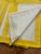 Traditional White With Yellow Band 12 X 16, Linen Poly Placemats - 10 pcs For Sale - Image 3 of 3