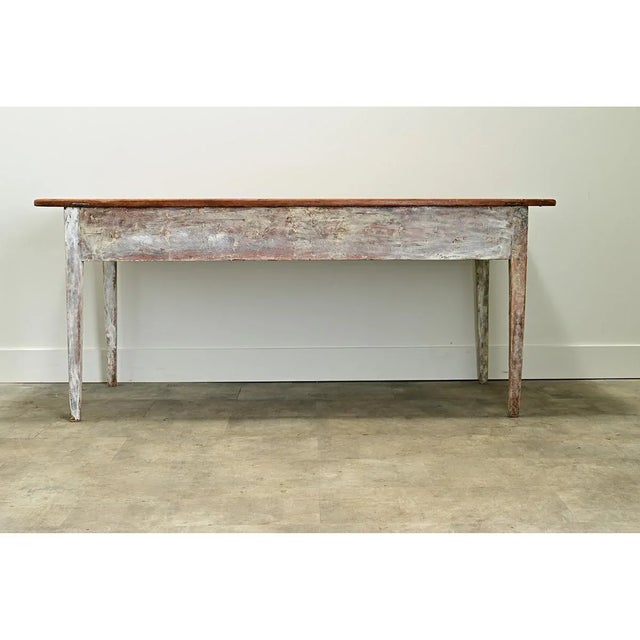 Swedish Gustavian 19th Century Painted Pine Table For Sale - Image 12 of 12